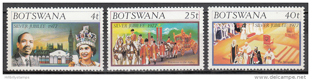 Botswana     Scott No  179-81    Mnh   Year 1977 - Botswana (1966-...)