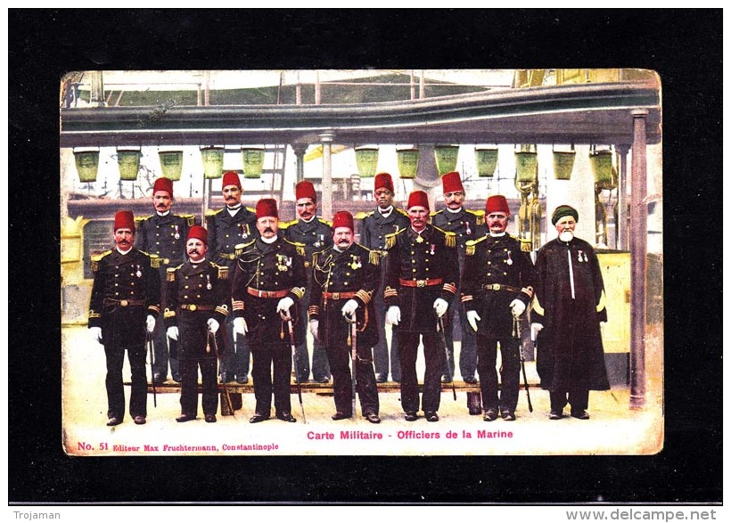 TRPR3-30 CONSTANTINOPLE CARTE MILITARE OFFICIERS DE LA MARINE - Türkei