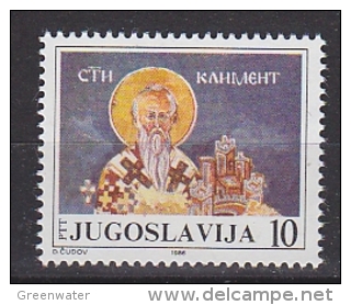 Yugoslavia 1986 St. Clement Of Ohrid 1v  ** Mnh (25391B) - Ongebruikt