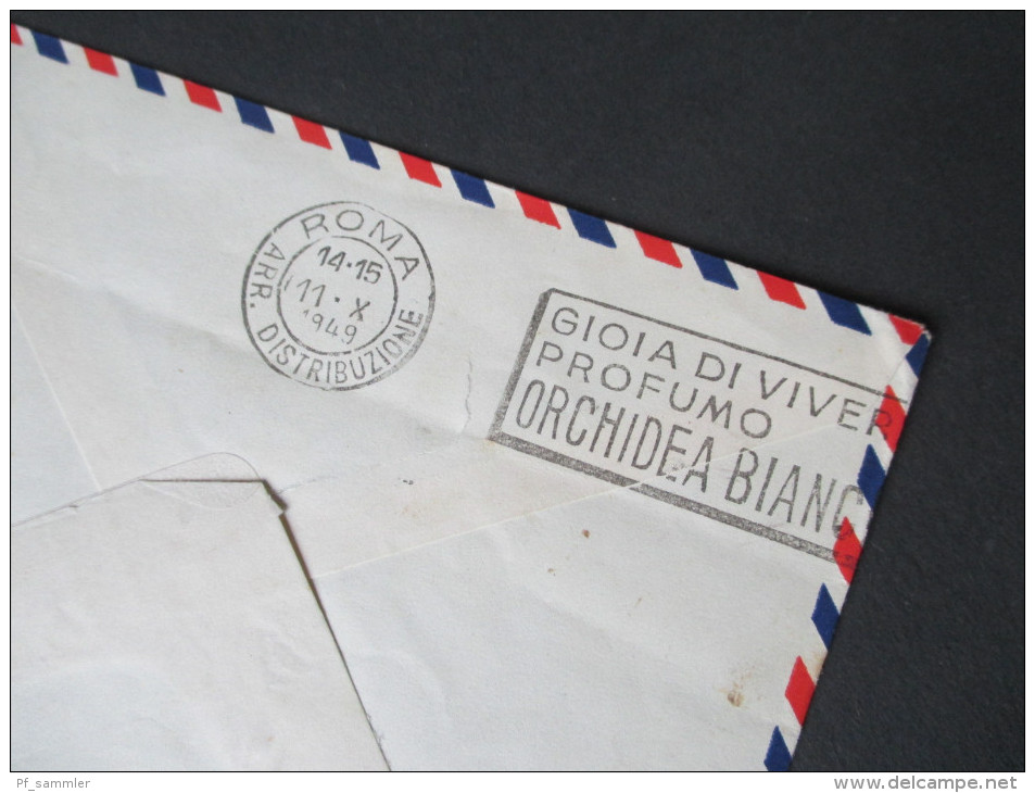 GB Kolonie 1949 Singapur / Singapore. MiF Nr. 9 U. 17. Air Mail / Luftpost Nach Rom / Italien - Singapur (...-1959)