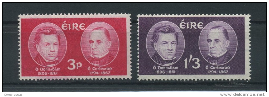 IRELAND   1962   Death  Centenary  Of  O'Bonavan  And  O'Curry    Set  Of  2     MH - Unused Stamps