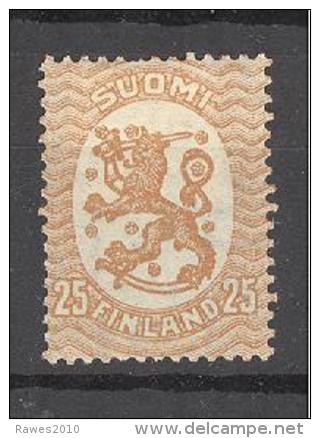Finnland 1925  25 P. Ungebraucht Wappen Löwe - Neufs