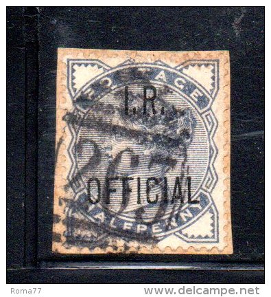 Y431 - GRAN BRETAGNA 1885 , SERVIZIO 1/2 Penny Grigio  N. 4 Usato - Service