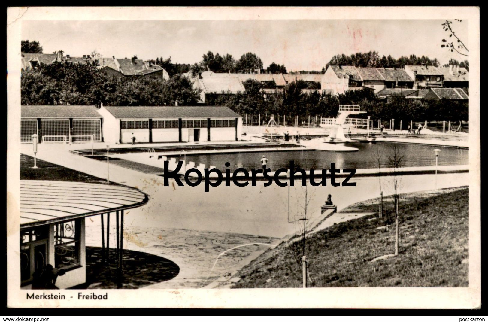 ALTE POSTKARTE MERKSTEIN FREIBAD Herzogenrath Schwimmbad Bad Bath Swimming Pool Piscine Ansichtskarte AK Postcard Cpa - Herzogenrath