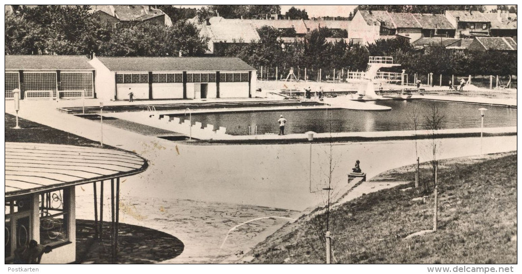 ALTE POSTKARTE MERKSTEIN FREIBAD Herzogenrath Schwimmbad Bad Bath Swimming Pool Piscine Ansichtskarte AK Postcard Cpa - Herzogenrath