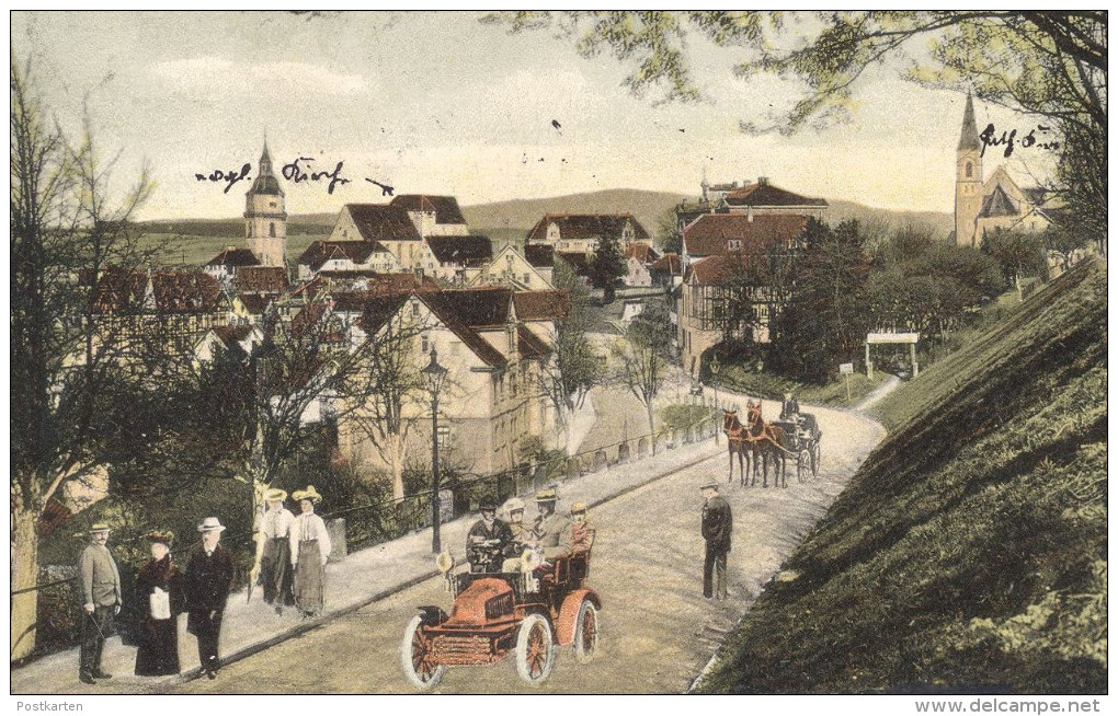 ALTE POSTKARTE BACKNANG PANORAMA 1905 AUTO KUTSCHE Car Voiture Postcard Cpa Ansichtskarte AK - Backnang