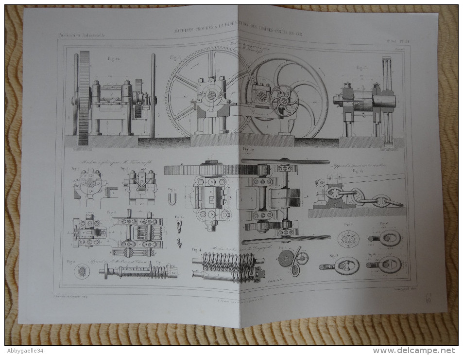 MACHINES PROPRES A LA FABRICATION DES CHAINES-CABLES EN FER Faivre Et Fils Publication Industrielle - Tools