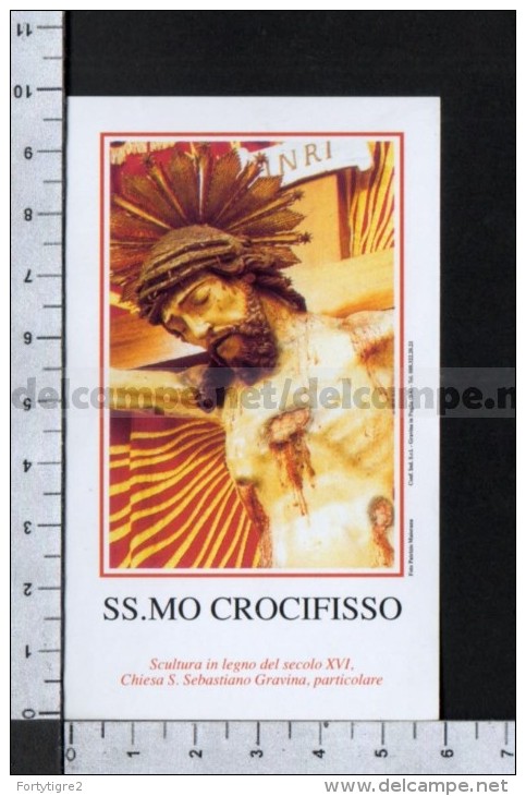 EG858 Santino GESU CROCIFISSO CHIESA S. SEBASTIANO GRAVINA IN PUGLIA - Religione & Esoterismo