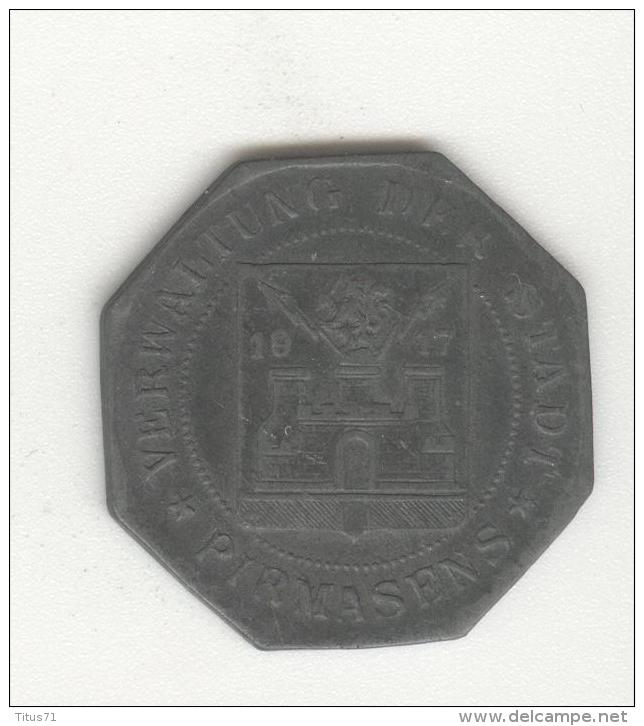 Notgeld 10 Pfennig  Kleingeldersatzmarke - Pirmasens - 1917 - TTB - Noodgeld