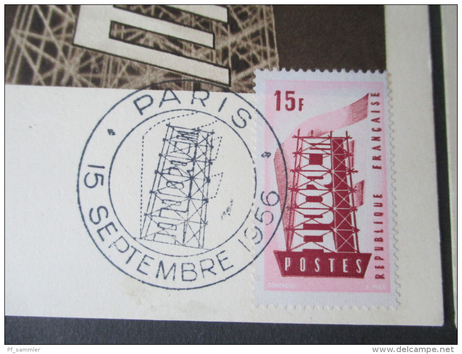 Frankreich 1956 Europa Nr. 1104/05. FDC / Maximumkarten. - 1950-1959