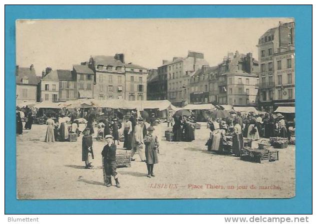 CPA Marché Place Thiers LISIEUX 14 - Lisieux