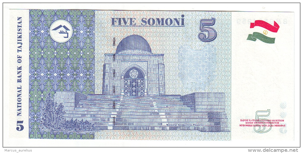 Tajikistan 5 Somoni 1999 UNC - Tadschikistan