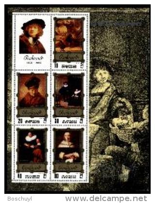 North Korea, 1983, Rembrandt, Paintings, MNH Perforated Souvenir Sheet, Michel Block 138A - Corée Du Nord