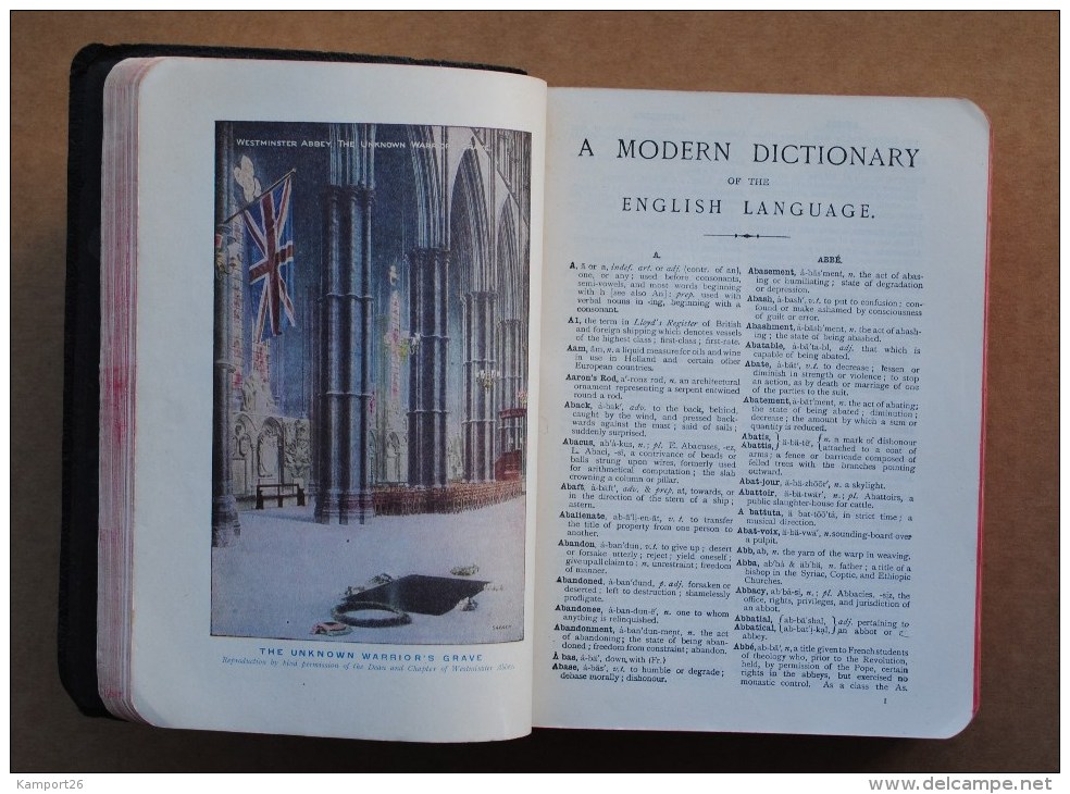 1925 English Dictionary BRITISH EMPIRE UNIVERSITIES Edward D. Price Illustrated Dictionnaire De La Langue Anglaise - Lingua Inglese/ Grammatica