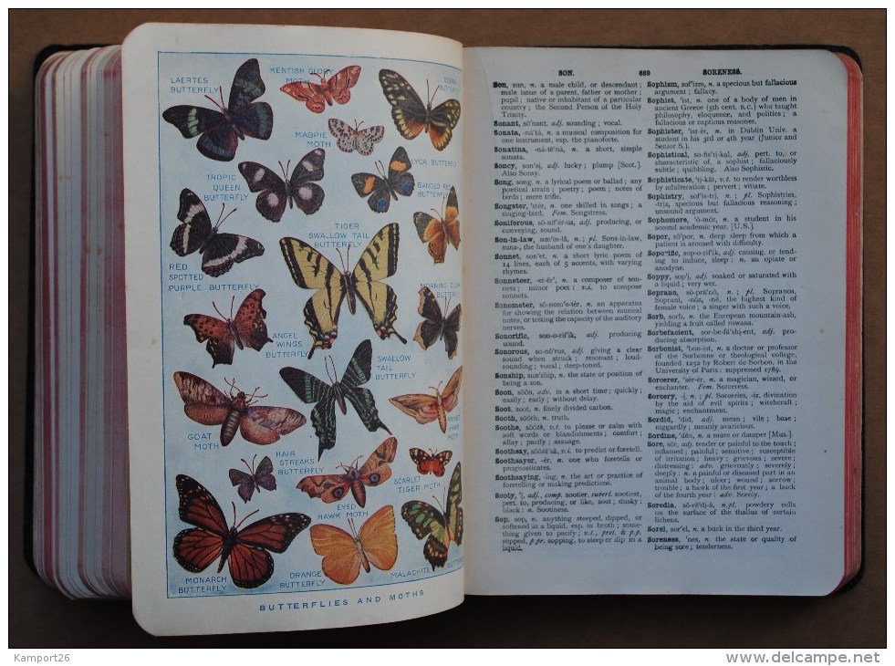 1925 English Dictionary BRITISH EMPIRE UNIVERSITIES Edward D. Price Illustrated Dictionnaire De La Langue Anglaise - Lingua Inglese/ Grammatica