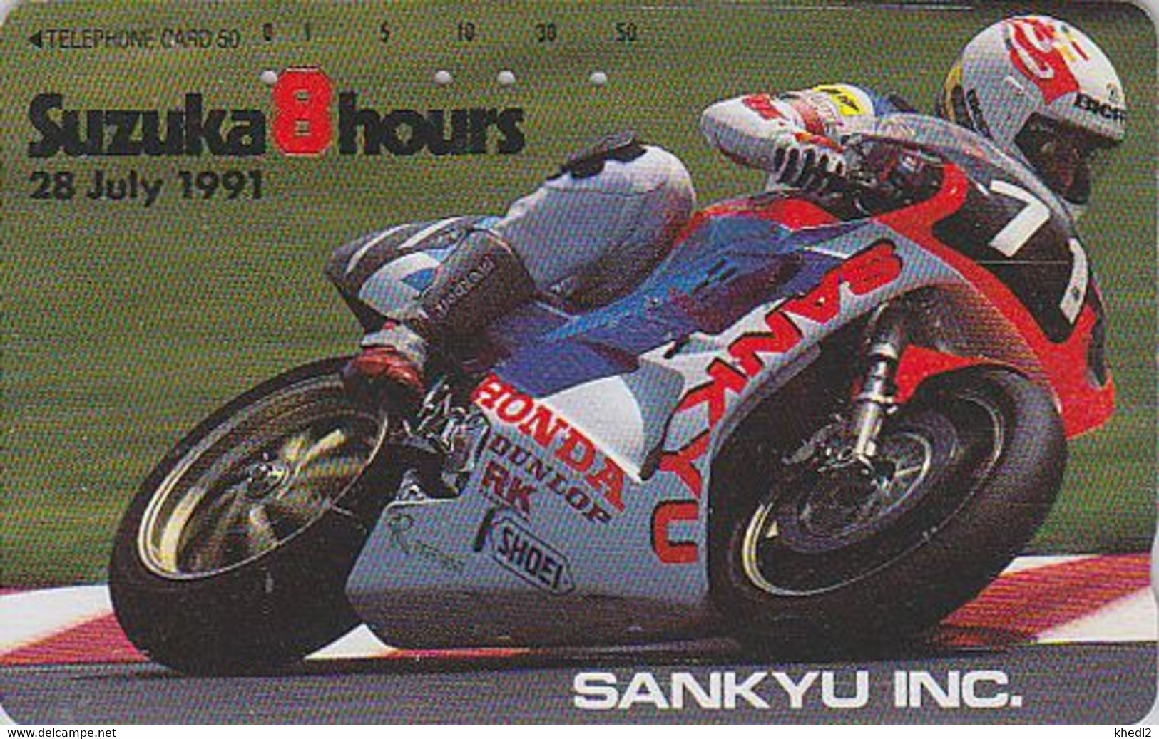 TC JAPON / 110-114735 - MOTO HONDA  - SUZUKA 8 HOURS 1990 - MOTOR BIKE JAPAN Free Phonecard - MOTORRAD - 305 - Motos