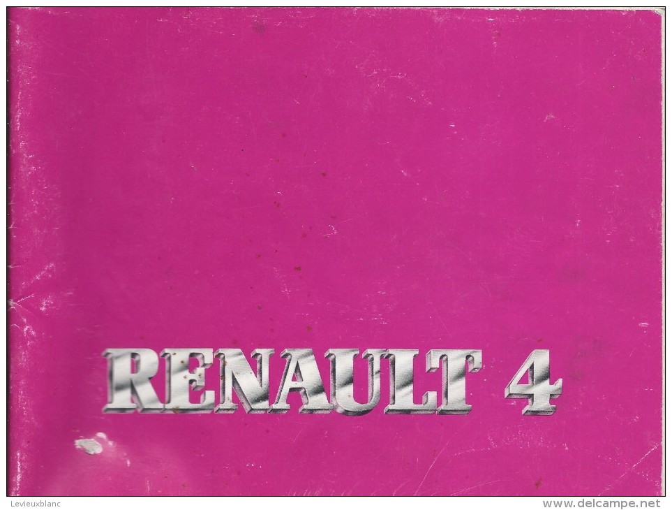 Manuel D´utilisation Et Entretien/Renault /4 L / /Vers 1960-65     AC122 - Cars