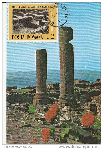 29027- ARCHAEOLOGY, DROBETA TURNU SEVERIN ROMAN TOWN RUINS, MAXIMUM CARD, 1977, ROMANIA - Archäologie