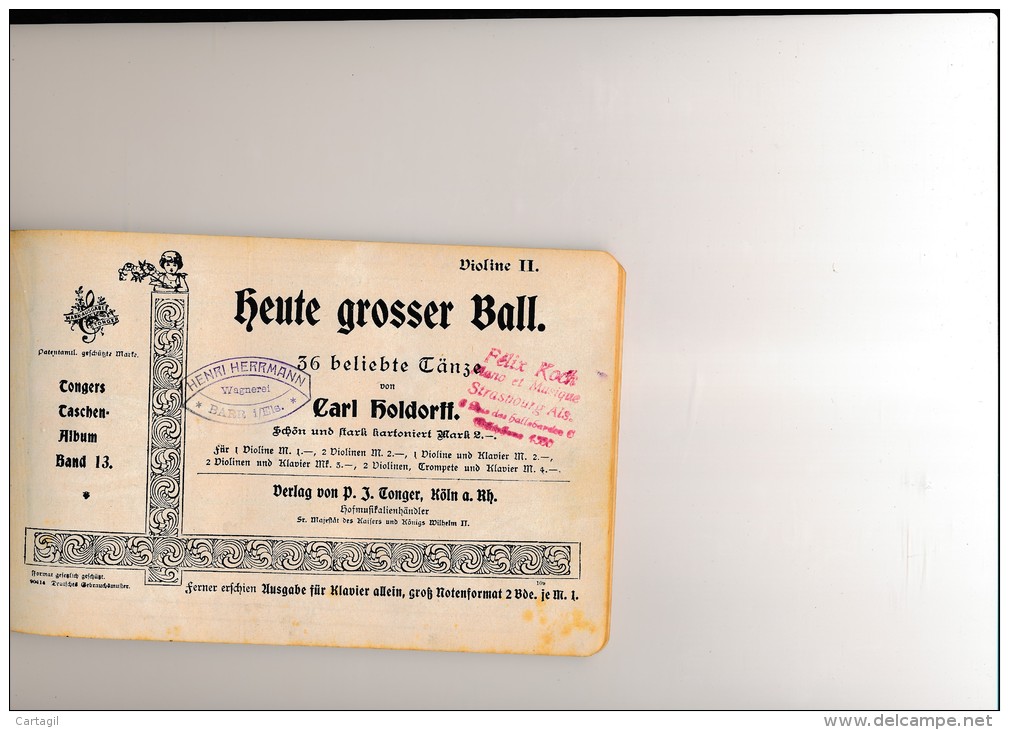 Livret  Musical - B1853 -  Allemagne - Köln -  Tongers Taschen Album  - "Heute Groser Ball" - Musica