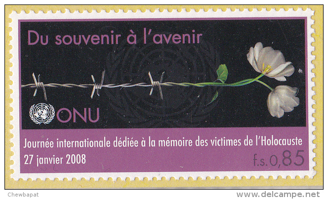 Du Souvenir à L'avenir - Journée Internationale Dédiée à La Mémoire Des Victimes De L'Holocauste Le 27.01.2008 - Unused Stamps