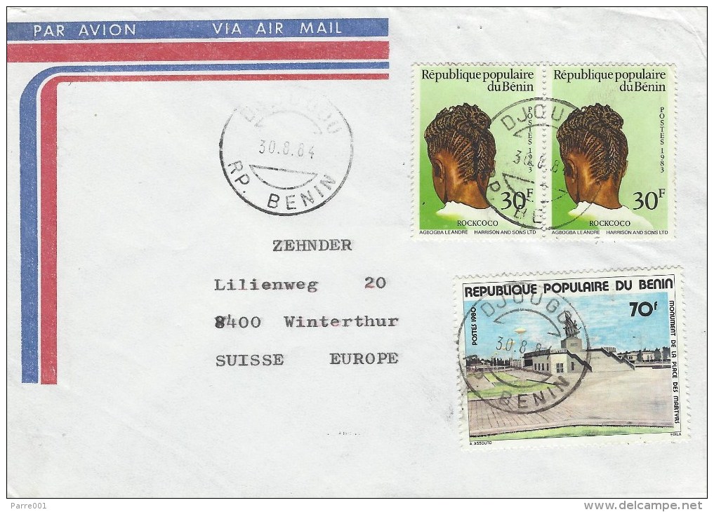 Benin 1984 Djougou Hair Dress 30f Monument 70f Cover - Benin – Dahomey (1960-...)