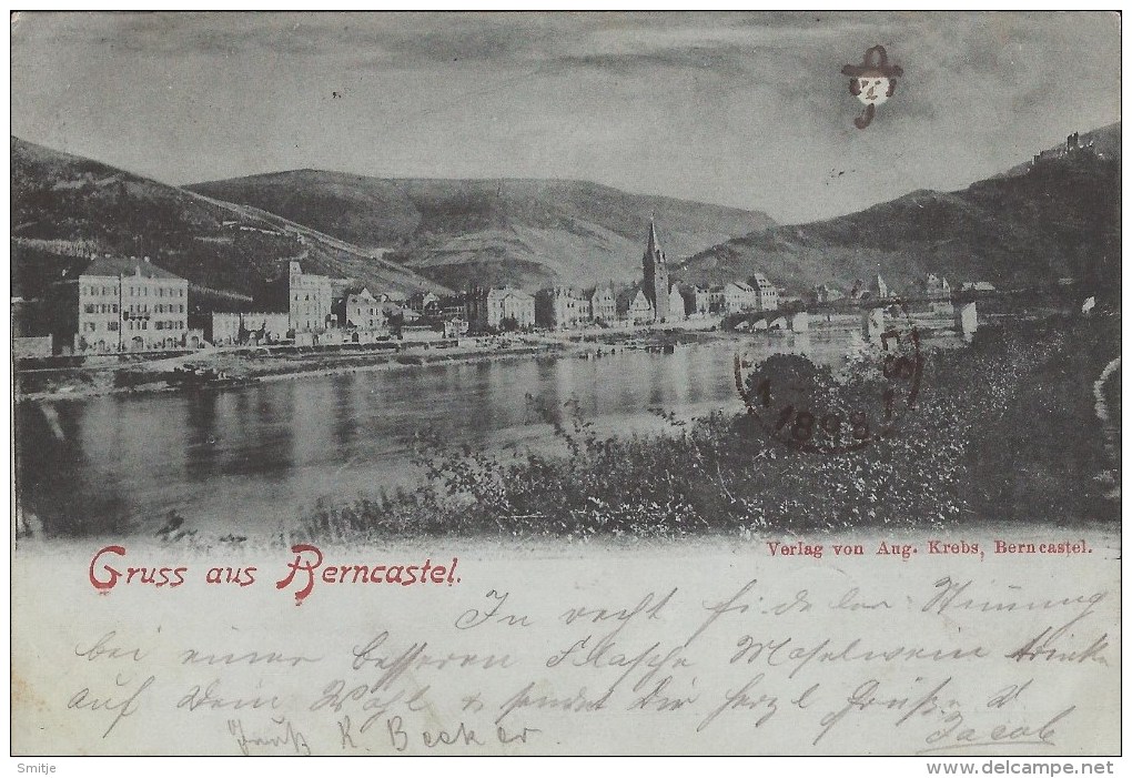 Bernkastel Berncastel - 1898 - Panorama Mondschein - Ed. Hotel Fritz - 2 Scans - Bernkastel-Kues