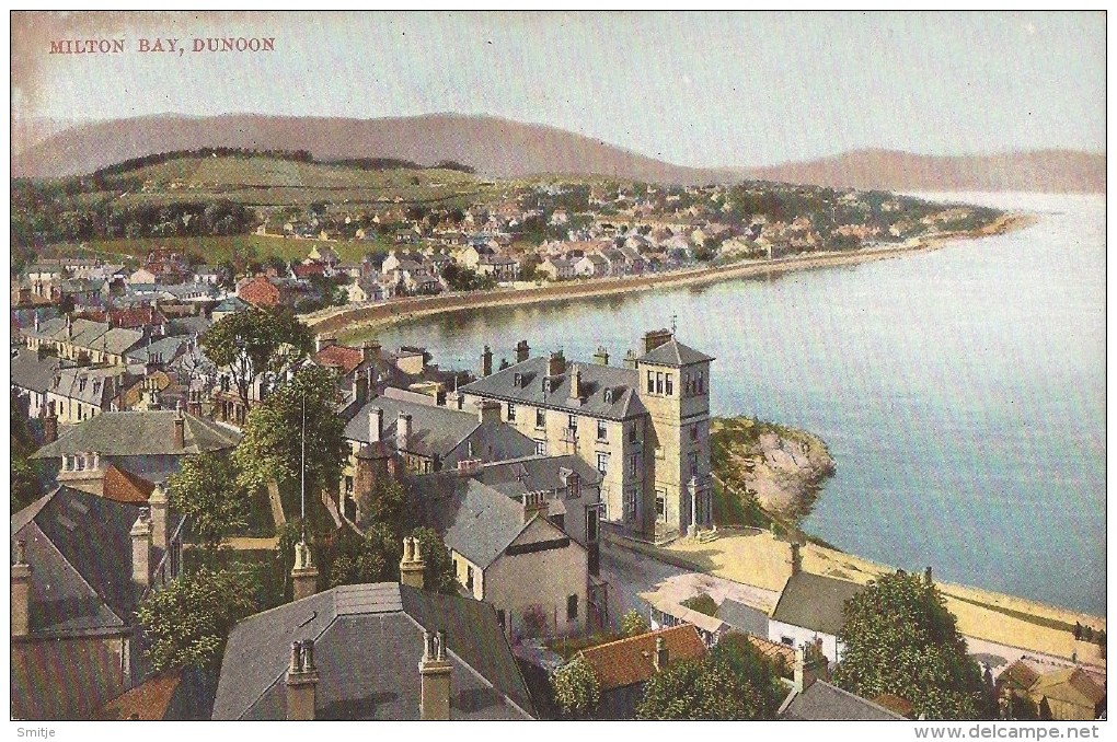 DUNOON - MILTON BAY - OLD POSTCARD - 2 Scans - Argyllshire