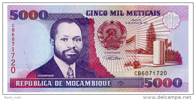 MOZAMBIQUE 5000 METICAIS 1991 Pick 136 Unc - Mozambique