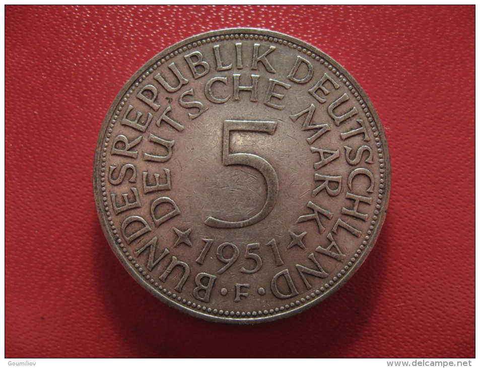 Allemagne - 5 Deutsche Mark 1951 F 0949 - 5 Marcos