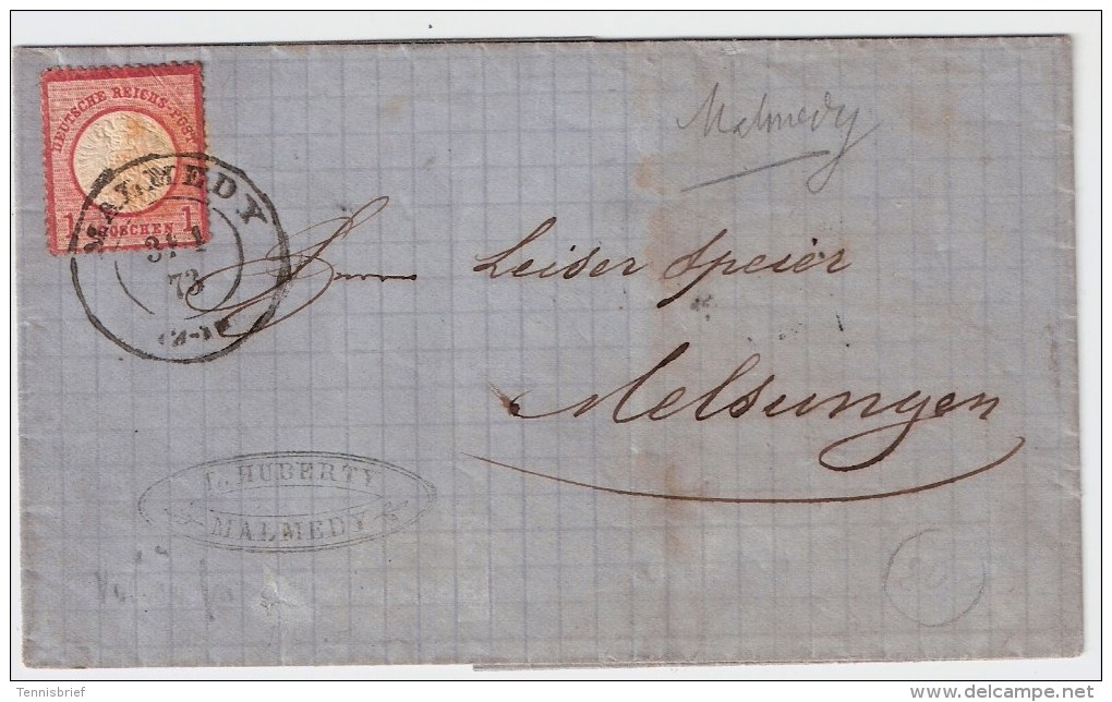 1873, " MALMEDY ", Sur Aigle, Rare !  #3661 - OC55/105 Eupen & Malmédy