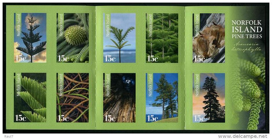 NORFOLK - 2015 - Arbres, Pins, Sapins - Carnet De 10 Timbres Auto Collants Neufs *** // Mnh Booklet - Norfolk Island