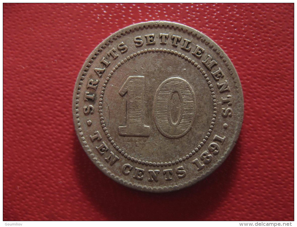 Straits Settlements - 10 Cents 1891 Victoria 1648 - Malaysia