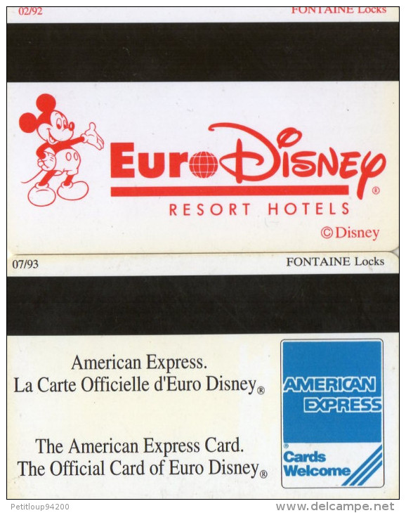 2 CLES D'HOTEL EURODISNEY  HOTEL Santa Fe - Hotelsleutels