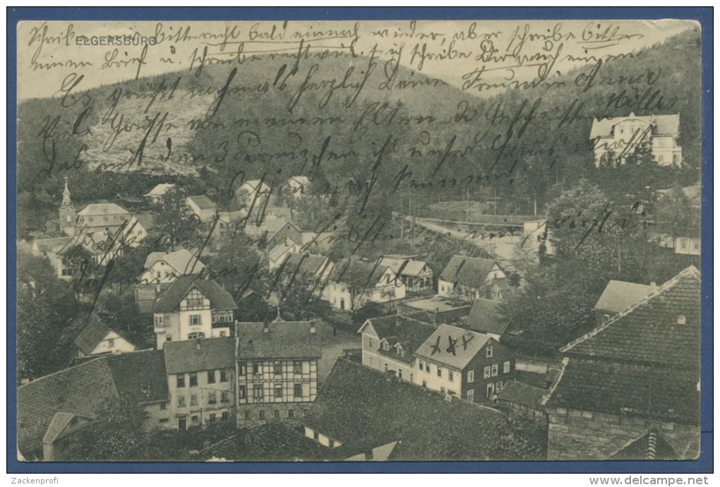 Elgersburg Thüringer Wald Gesamtansicht, Gelaufen 1912 Marke Fehlt (AK743) - Elgersburg