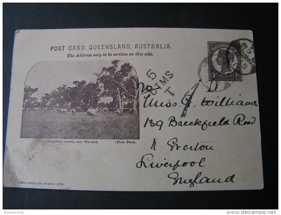 == Queensland Bildkarte 1901  Bug Ecke - Covers & Documents