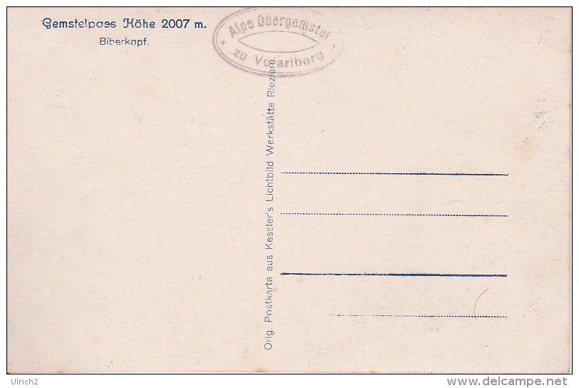 AK Gemstelpass - Biberkopf - Voarlberg  (18811) - Sonstige & Ohne Zuordnung