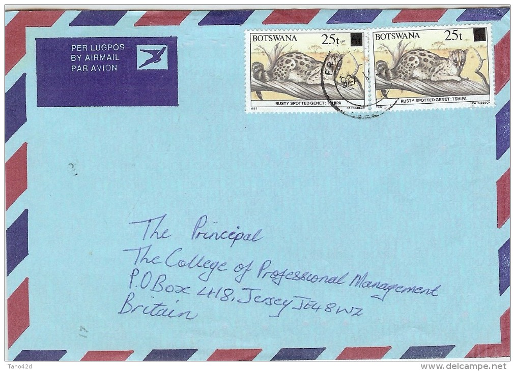 LBL33D2 - BOTSWANA  LETTRE  DE MAI 1992 - Botswana (1966-...)