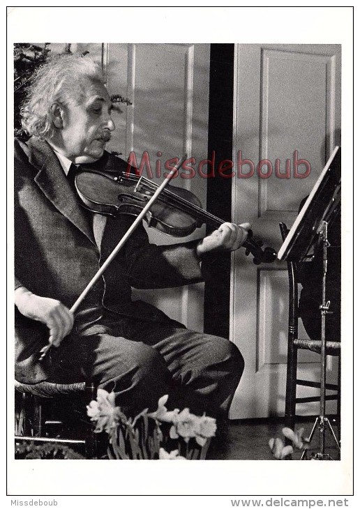 ALBERT EINSTEIN Playin The Violin 1941- Photo Hansel Mieth - Dos Vierge -  2 Scans - Nobelpreisträger