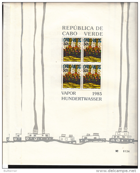 CAPE VERDE - 1985 - HUNDERTWASSER SHEETLETS OF 4 X 3 MINT NEVER HINGED,SG CAT &pound;375 - Kaapverdische Eilanden
