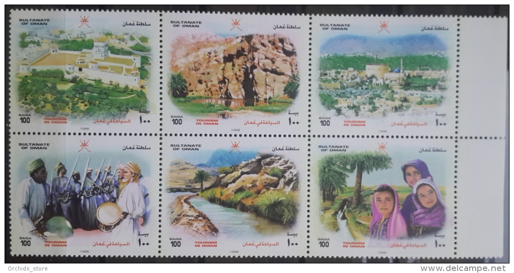 E11l Sultanate Of OMAN 1998 Mi. 436-441 Tourism In Oman Complete Set MNH - Oman