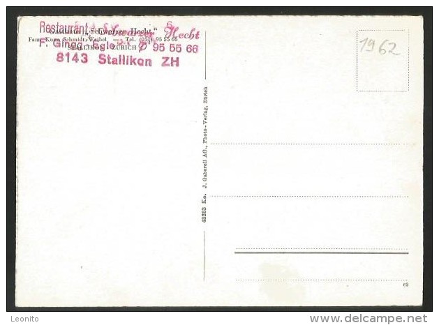STALLIKON ZH Affoltern Gasthaus SCHWARZER HECHT 1962 - Affoltern