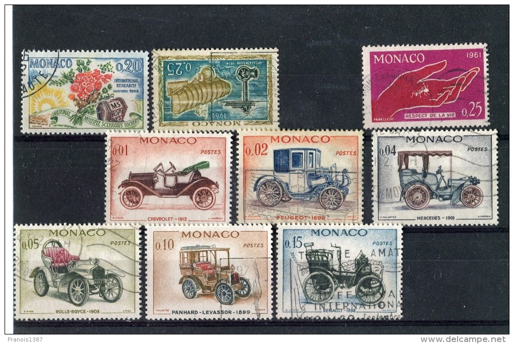 MONACO Années 1961 - 1962 - 1963 - 20 Timbres Oblitérés TB 2 Scans - Cote 10 Euros - Usados