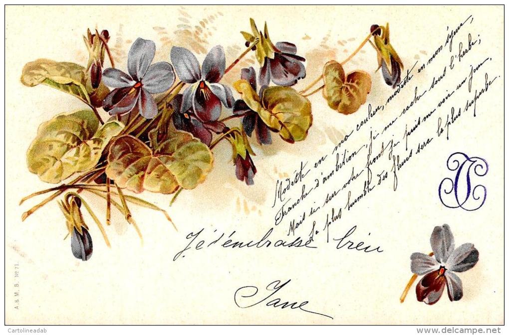 [DC4980] CARTOLINA - FIORI - PIANTE - Non Viaggiata - Old Postcard - Fiori