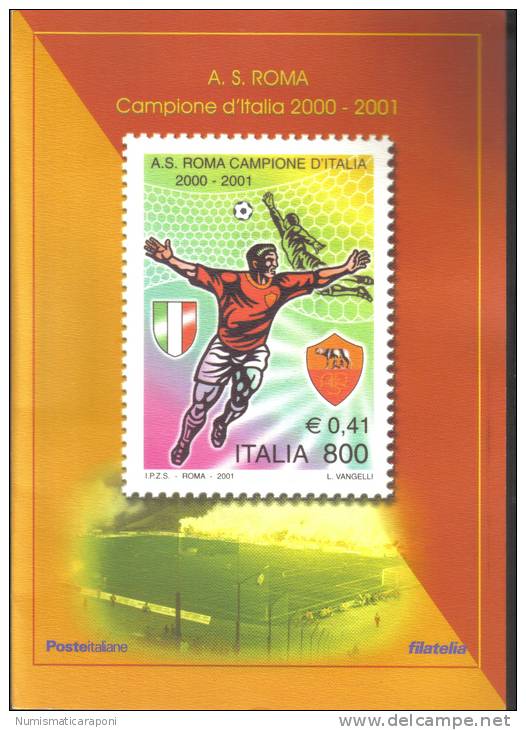 FOLDER A.S. ROMA CAMPIONE D'ITALIA 2000-2001 - Presentation Packs