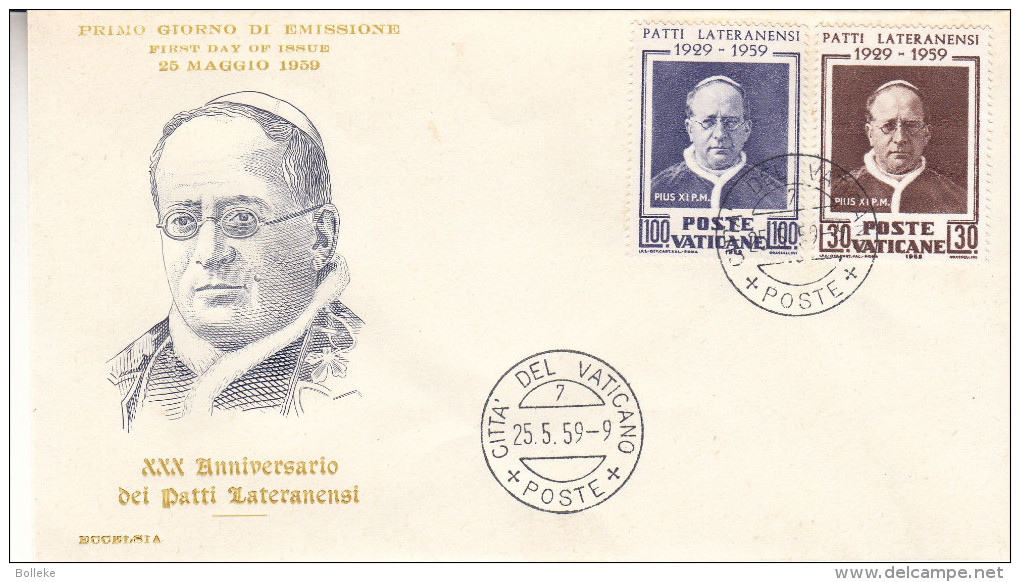 Vatican - Document De 1959 - Oblitération Cita Del Vaticano - Pape Pius XI - Lettres & Documents