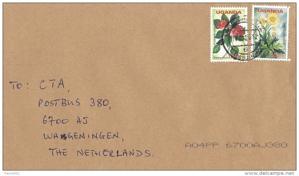 Uganda 2012 Kampala Flowers 1100/- 1600/- Cover - Oeganda (1962-...)