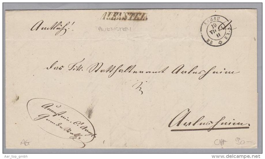 Heimat AG Auenstein 1863-07-19 BOM Von Aarau - ...-1845 Préphilatélie
