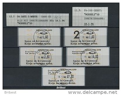 FINNLAND 1993 ATM Nr 12.6 Satz S4 Gestempelt (78179) - Timbres De Distributeurs [ATM]
