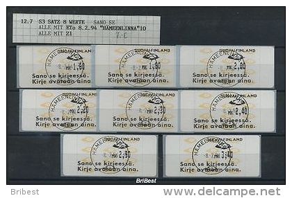 FINNLAND 1993 ATM Nr 12.6 Satz Gestempelt (78188) - Timbres De Distributeurs [ATM]