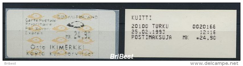 FINNLAND 1992 ATM Nr 12.4 Z4 Postfrisch ME 18.- (77659) - Timbres De Distributeurs [ATM]